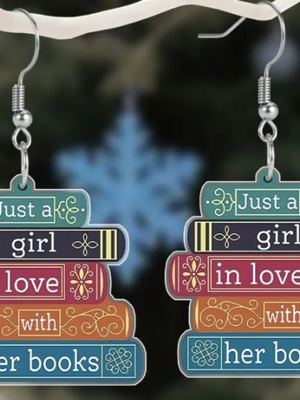 Book Lover Stack Earrings - Multicolor Women Jewelry